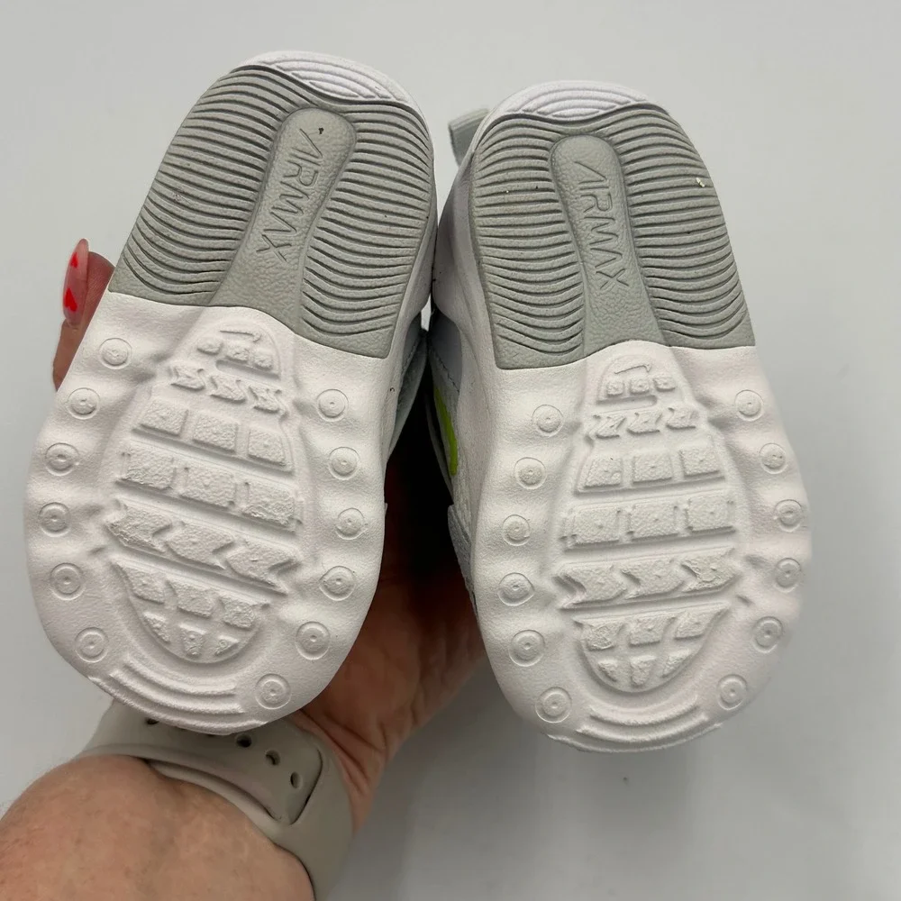 Nike Air Max Bolt TDE Toddler Shoes Pure‎ Platinum Volt Grey CW1629-004 Size 4C